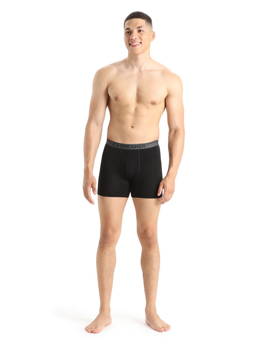 Sous Vêtement Icebreaker Merino Anatomica Boxers Homme Noir | FR 1317NWYB